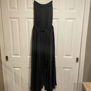 AUTHENTIC HALSTON STRAPLESS HI-LOW MAXI DRESS SZ S